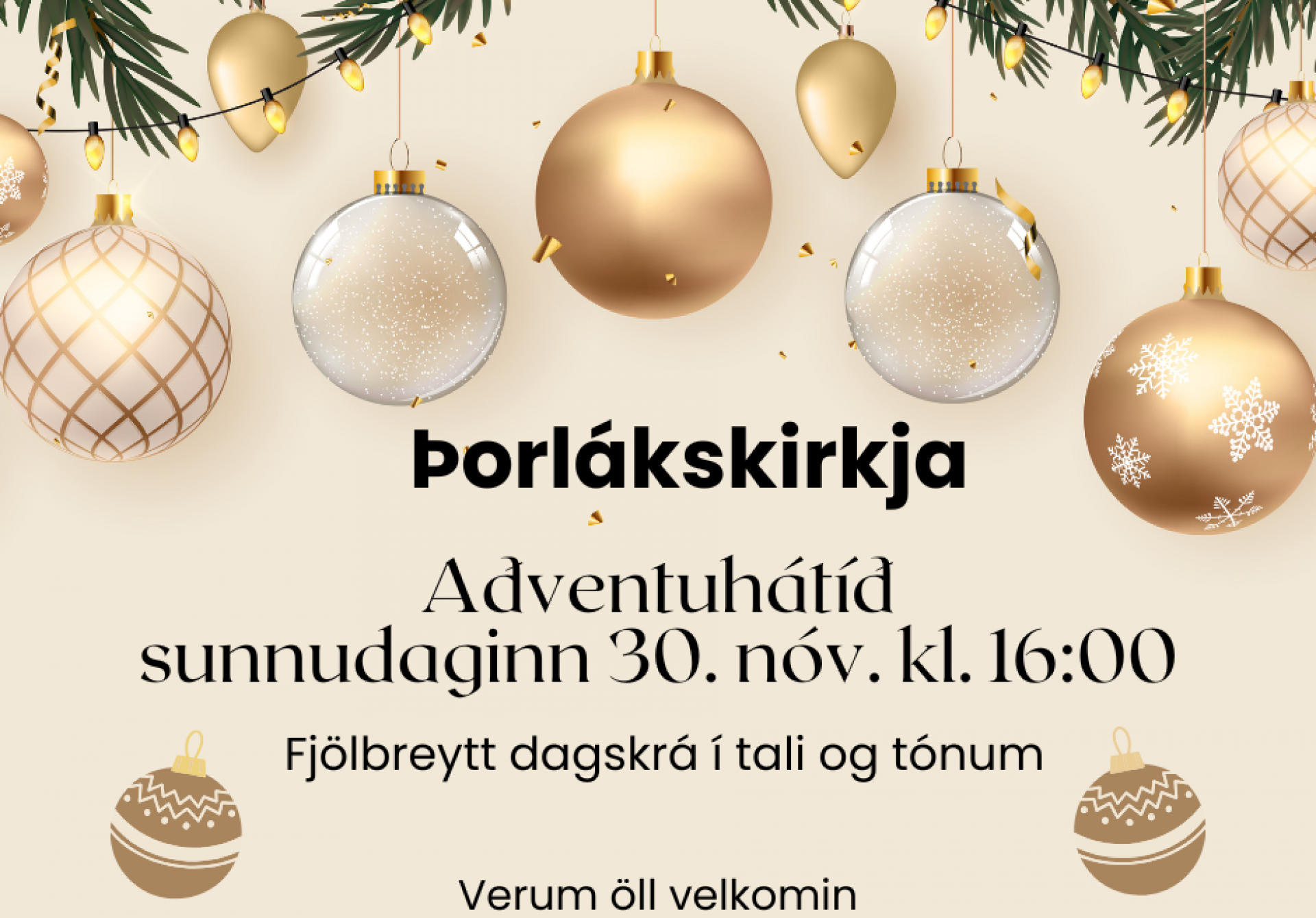 Aðventuhátíð í Þorlákskirkju